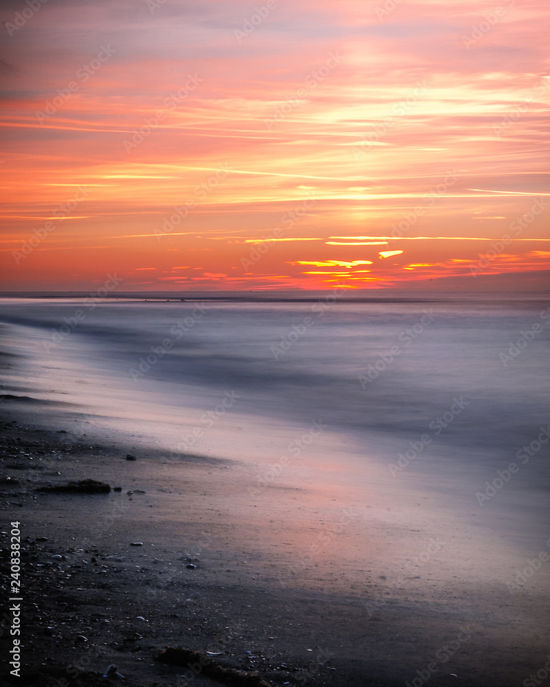 sunset over the sea