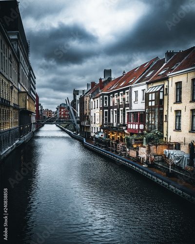 moody canal in Ghent