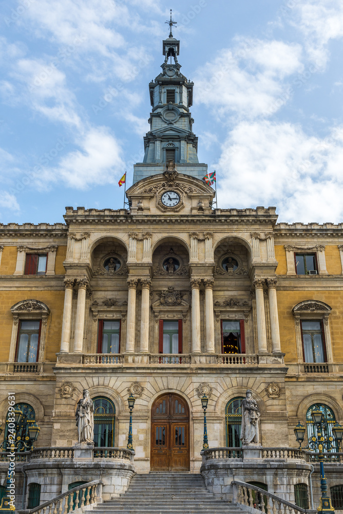 Facade of the City Hall of Bilbao, Basque Country, Spain Facade of the City Hall of Bilbao, Basque Country, Spain