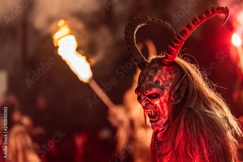 Krampus. Christmas devils. Flames. Fire. Waiting for San Nicolò