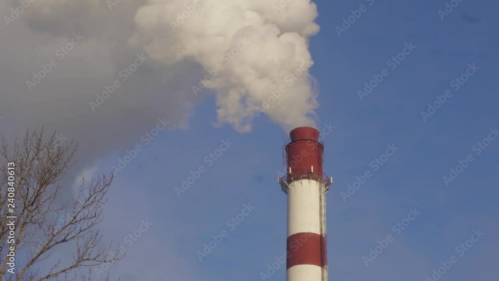 Smoking chimneys of plant. Air pollution and ecological problems concept. Smoking chimneys of plant. Air pollution and ecological problems concept.