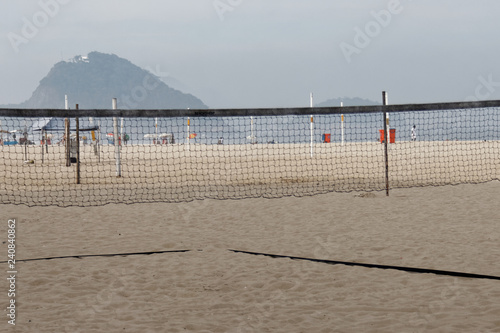 Rio de Janeiro, plaża Copacabana przed mistrzostwami świata w piłce nożnej 2014.