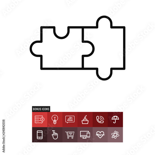 Puzzle vector icon © Premium Icons