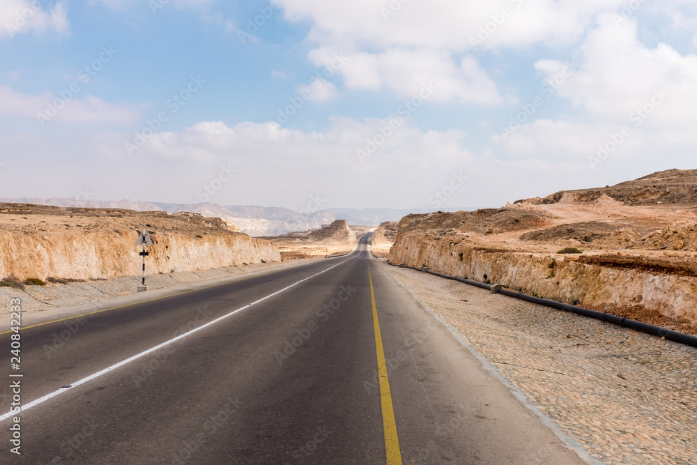 Remote road in Oman Remote road in Oman