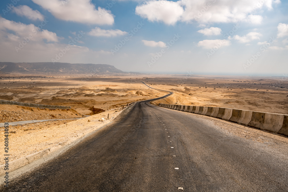 Remote road in Oman