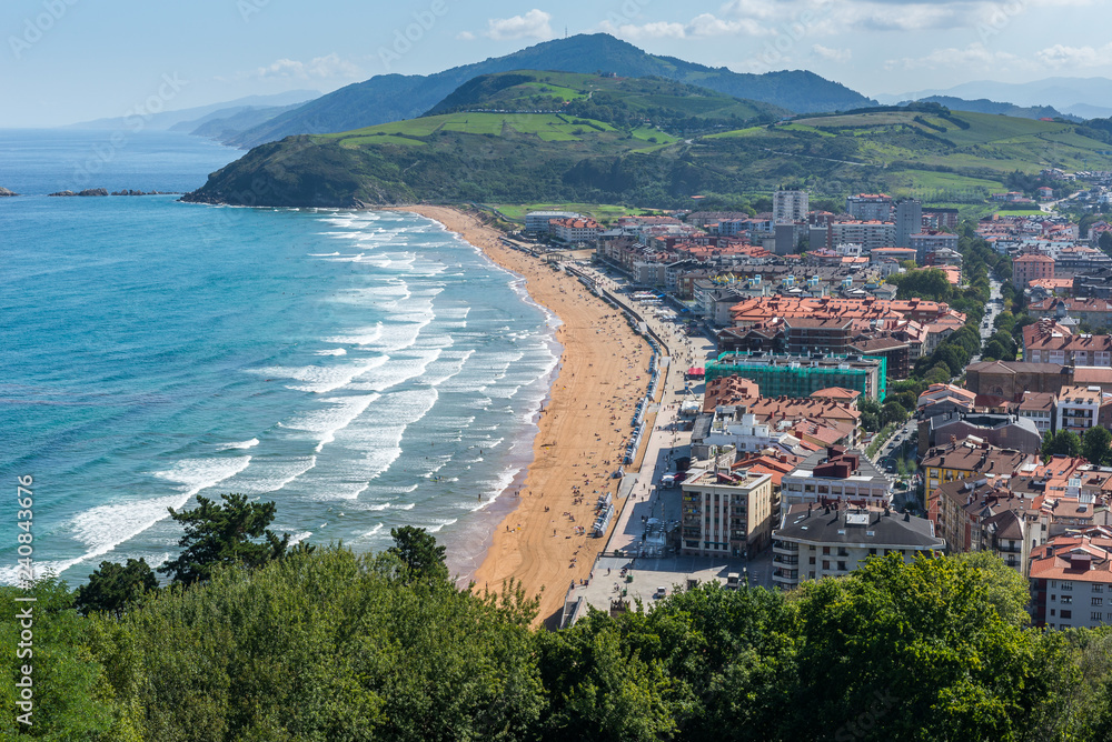 Beach of Zarautz, Basque Country, Spain