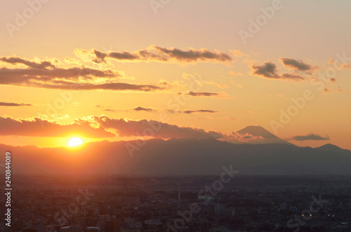 東京の夕焼け空