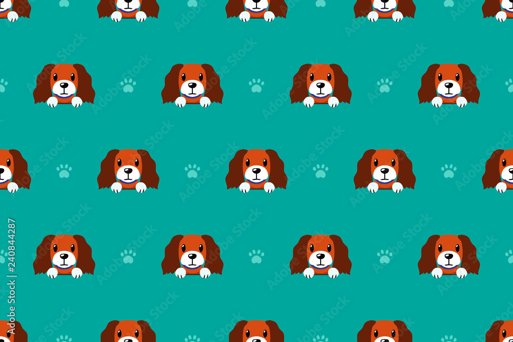 Vector cartoon character dog seamless pattern for design. Vector cartoon character dog seamless pattern for design.