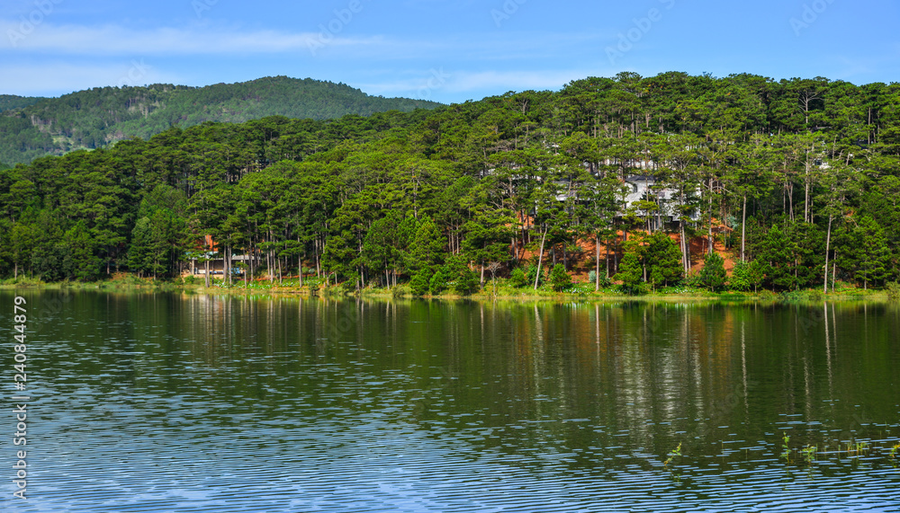 Lake Tuyen Lam at spring time in Dalat, Vietnam