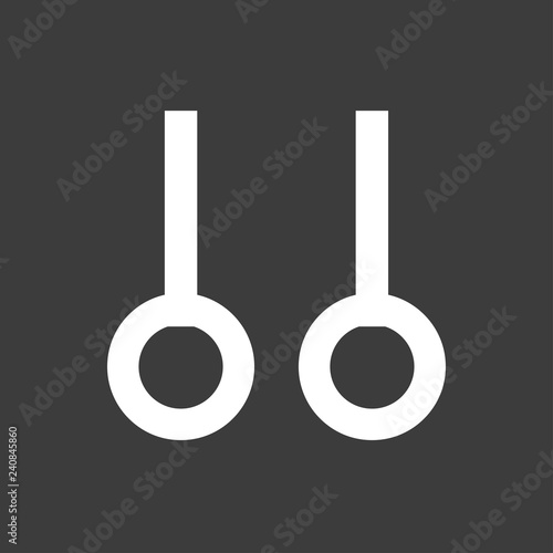 Rings icon vector.