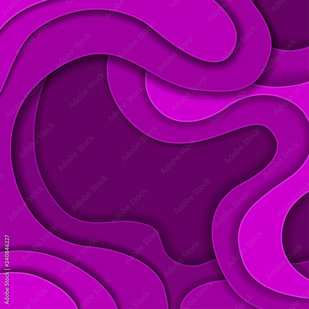 Colored paper waves, abstract, geometric background texture layers of depth in shades of pink and purple. Paper cut style. Clipping mask. Colored paper waves, abstract, geometric background texture layers of depth in shades of pink and purple. Paper cut style. Clipping mask.