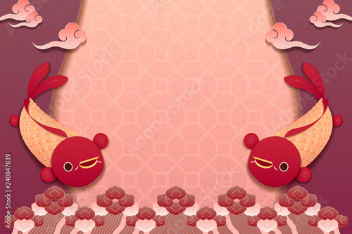 Cute background with fish
