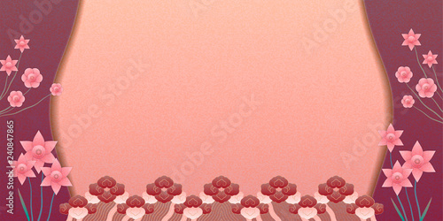 Graceful floral banner