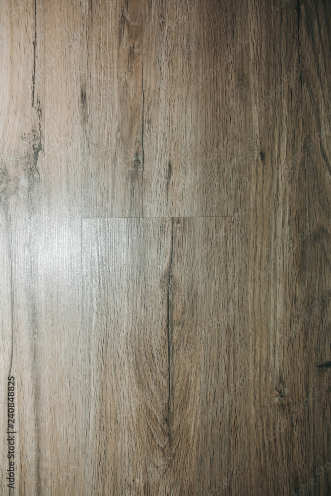 Naklejka premium Beige wooden plank background. Natural wood texture for interior design.