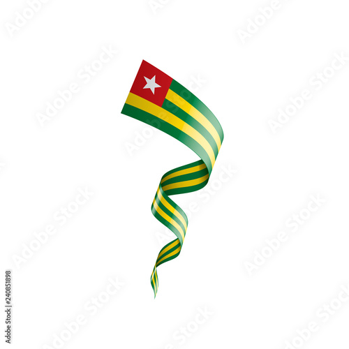 togo flag, vector illustration on a white background.