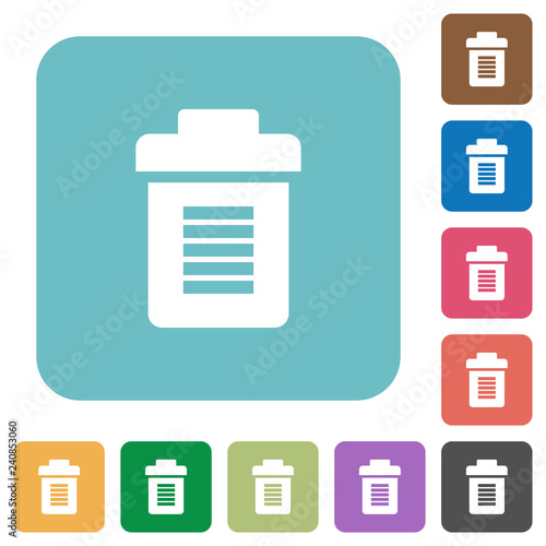 Full trash rounded square flat icons