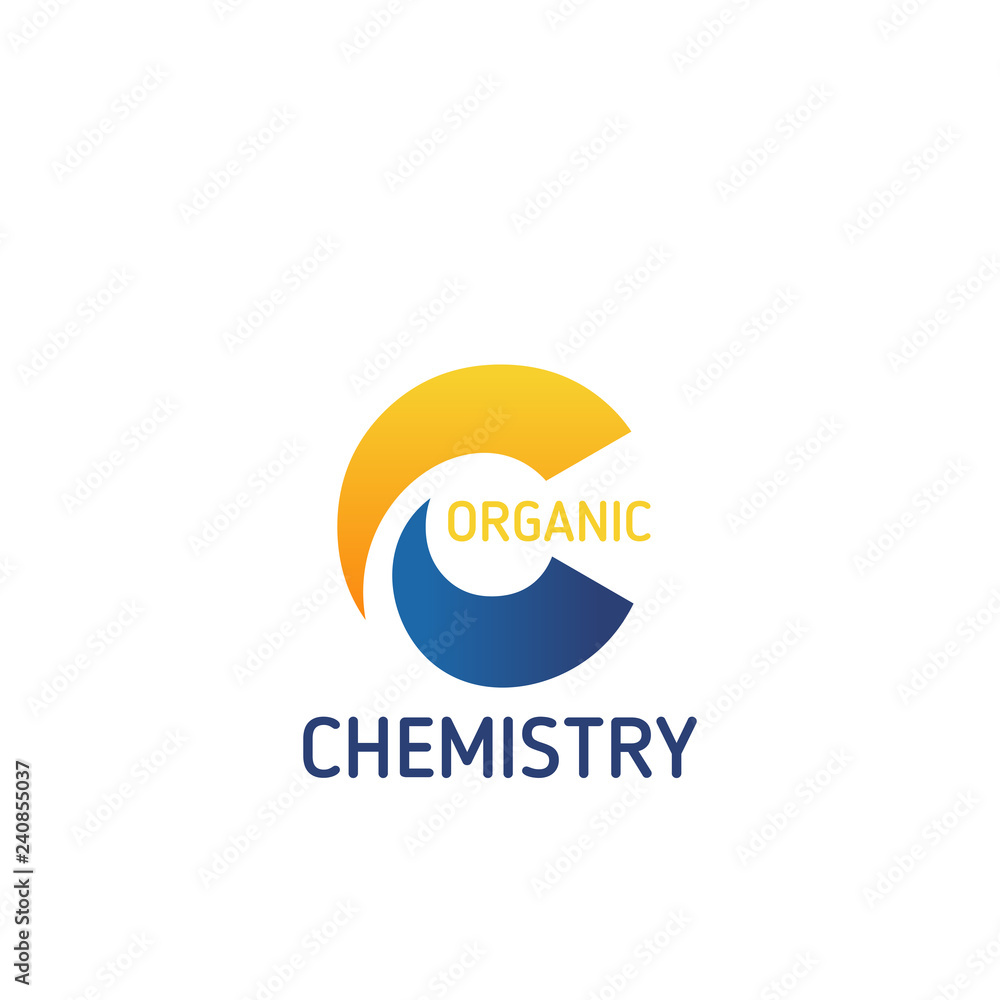 Organic chemistry creative emblem Organic chemistry creative emblem
