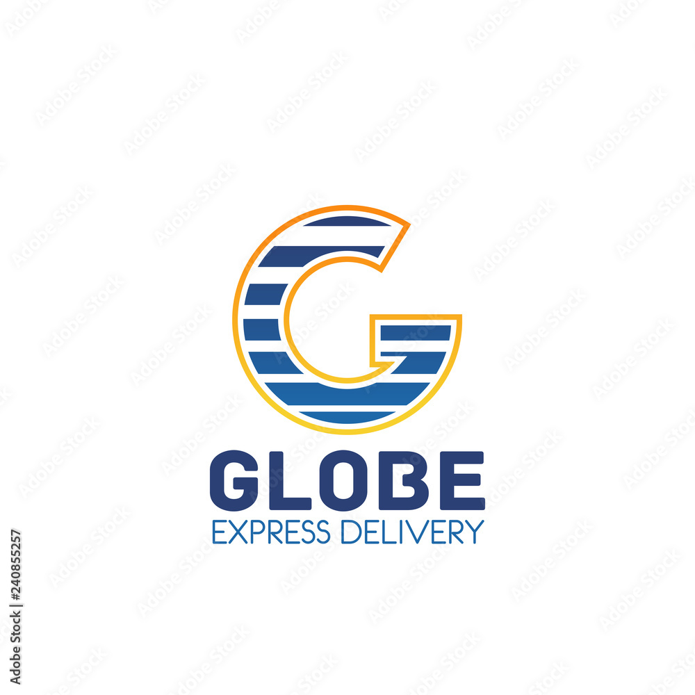 Global express delivery vector letter G icon Global express delivery vector letter G icon