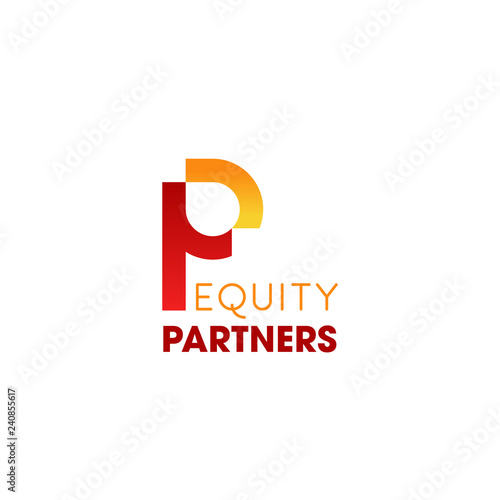 Business partner vector letter P icon