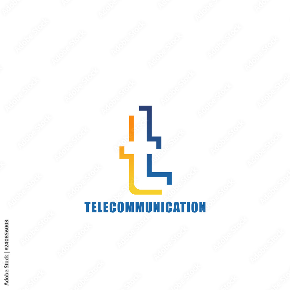 Telecommunication company vector letter T icon Telecommunication company vector letter T icon