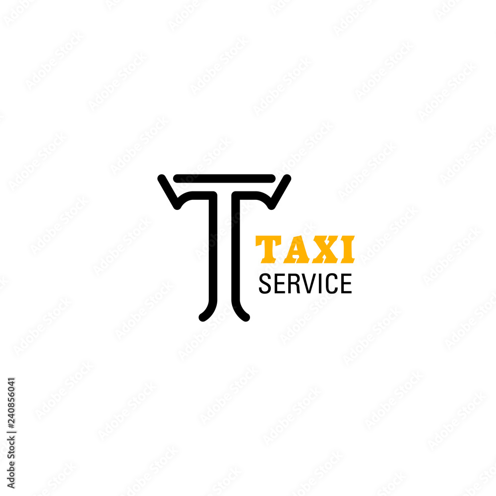 Taxi service company vector letter T icon Taxi service company vector letter T icon