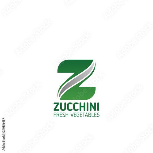 Fresh vegetables food vector letter Z icon