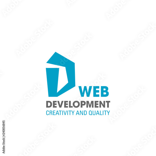 Free Download Web development company vector D letter icon - GFXLoad