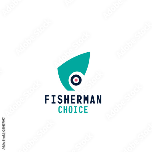 Fisherman choice vector letter F icon