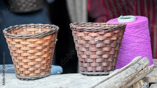 wool and basket