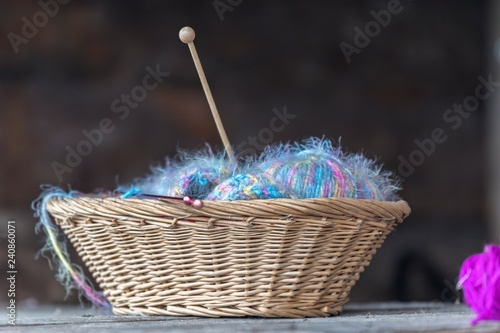 wool in basket