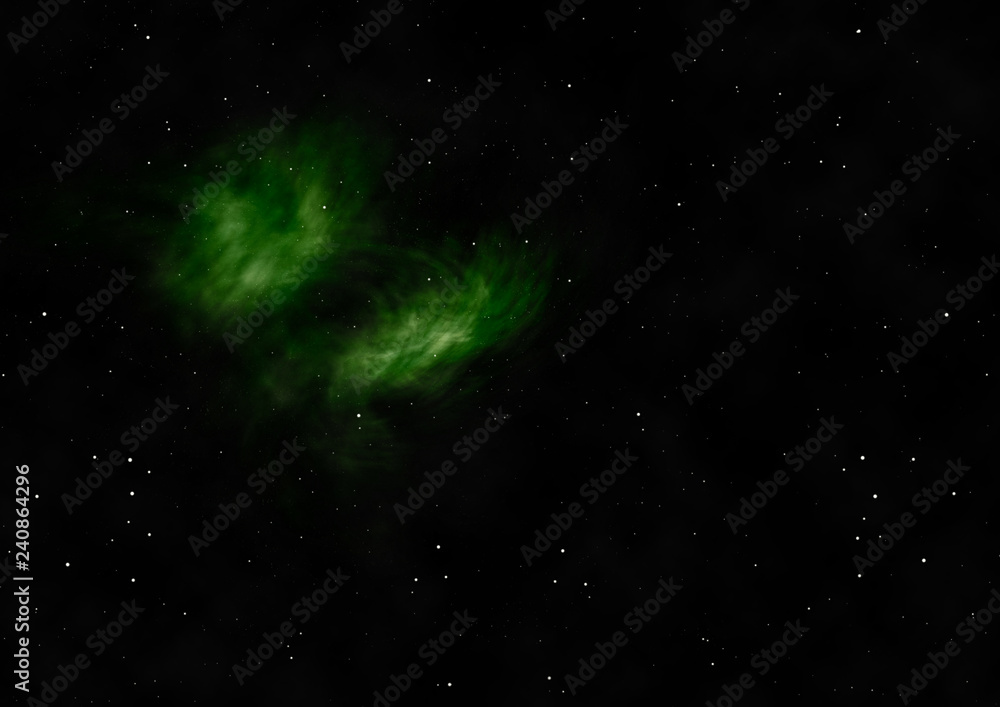 Fototapeta premium Star field in space and a nebulae. 3D rendering