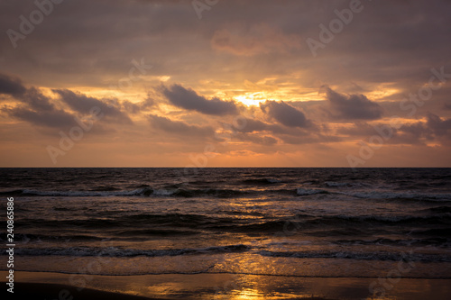 Wadden Island Texel beach amazing rough water beautiful shoreline. Best surf spot of the Netherlands.