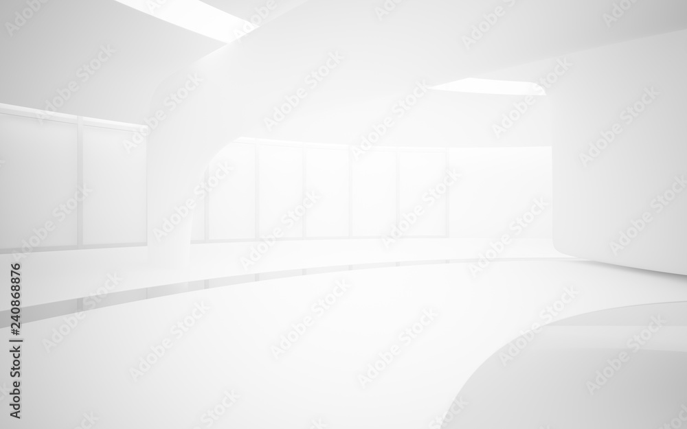 White smooth abstract architectural background. 3D illustration and rendering White smooth abstract architectural background. 3D illustration and rendering