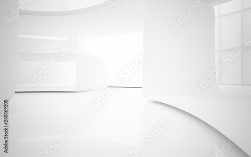 Wallpaper Mural White smooth abstract architectural background. 3D illustration and rendering Torontodigital.ca