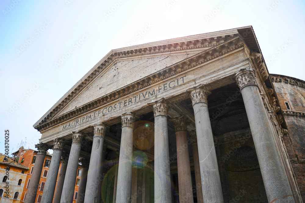 Pantheon, the ancient temple of all the gods.The best preserved ancient object in Rome. Italy