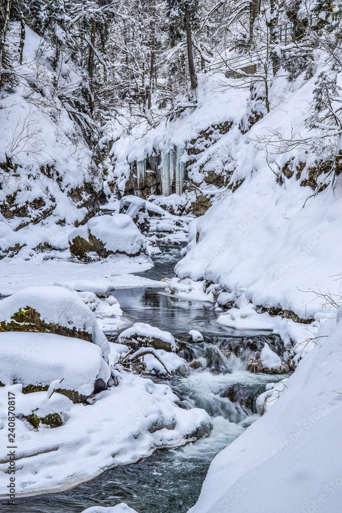 frozen river in winter frozen river in winter