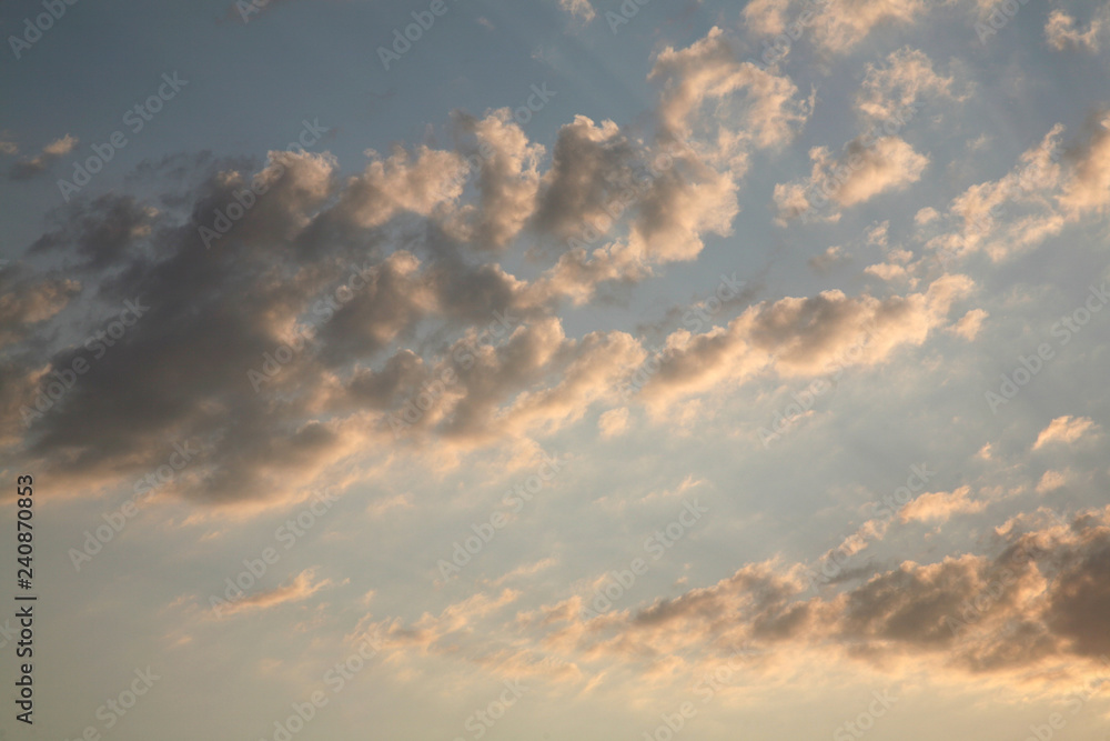 Beautiful sky background and the best clouds. Light skies are painted in blue sky. Images of clouds in the sky airspace.