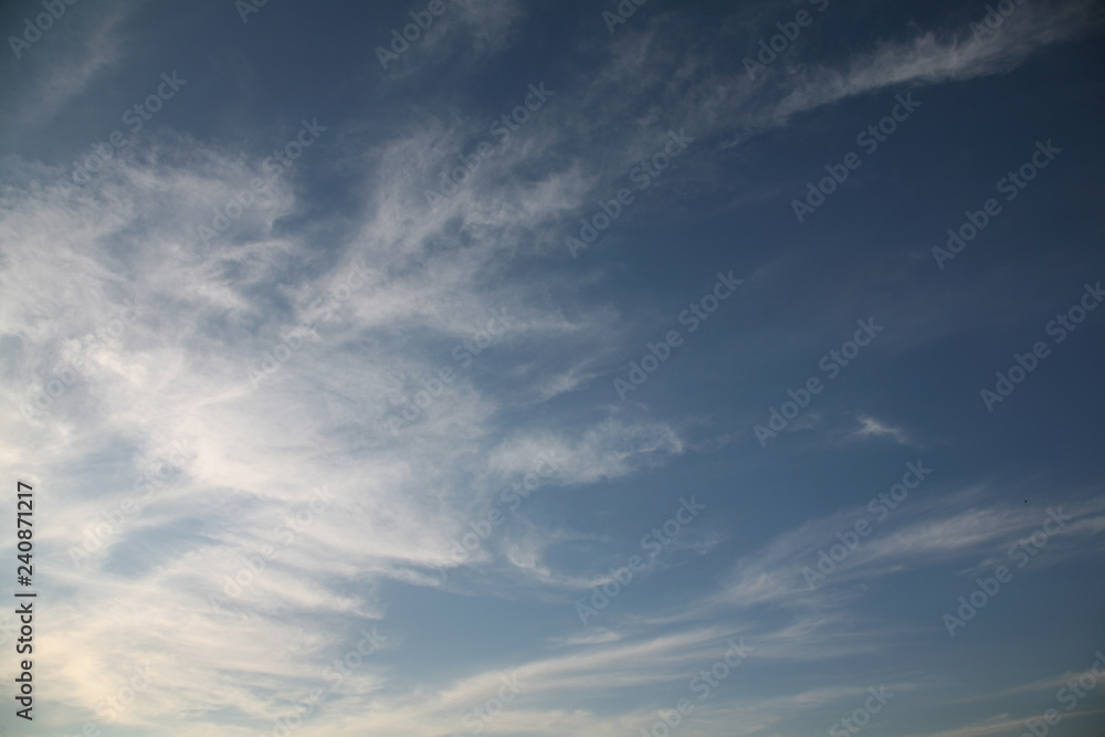 Background of blue sky as picture. Abstract clouds and sky. The best most beautiful images of the heavens with clouds. 
