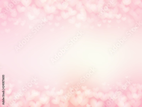 Abstract heart pink light or bokeh background.