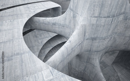 Empty dark abstract concrete smooth interior . Architectural background. 3D illustration and rendering