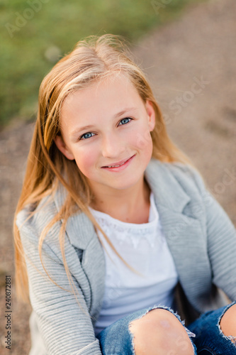 Portrait of smiling blond girl