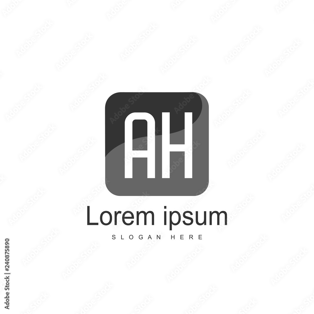 Initial Letter AH Logo Template Vector Design Initial Letter AH Logo Template Vector Design