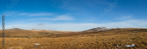 Panoramic view of Dartmoor national park