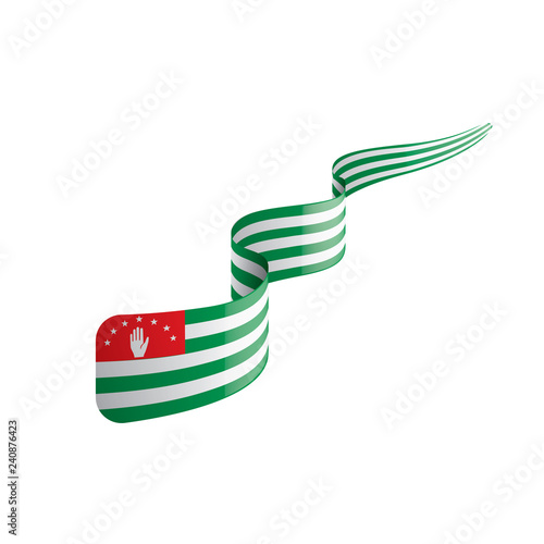 Abkhazia flag, vector illustration on a white background.