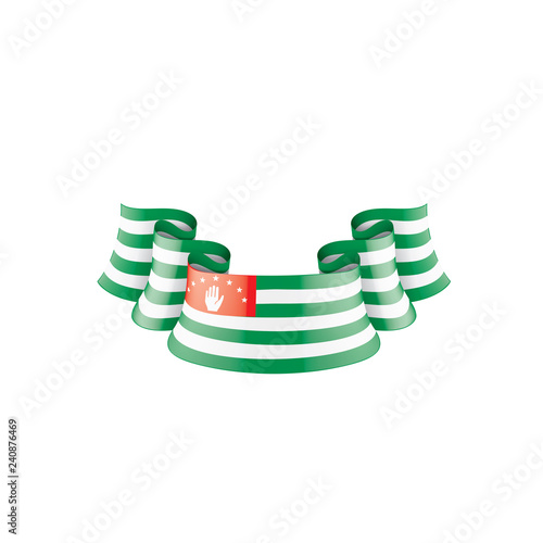 Abkhazia flag, vector illustration on a white background.