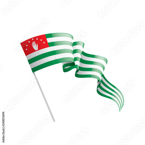 Abkhazia flag, vector illustration on a white background.