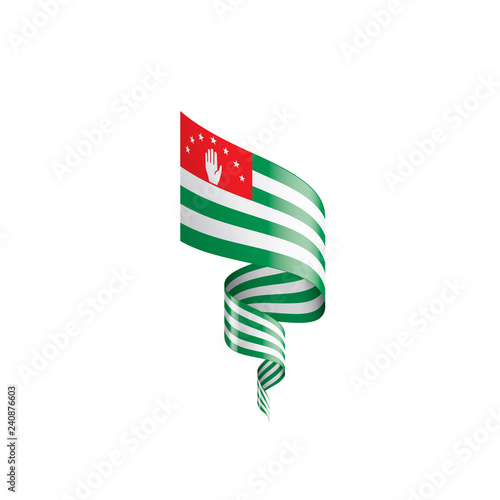 Abkhazia flag, vector illustration on a white background.