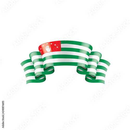 Abkhazia flag, vector illustration on a white background.