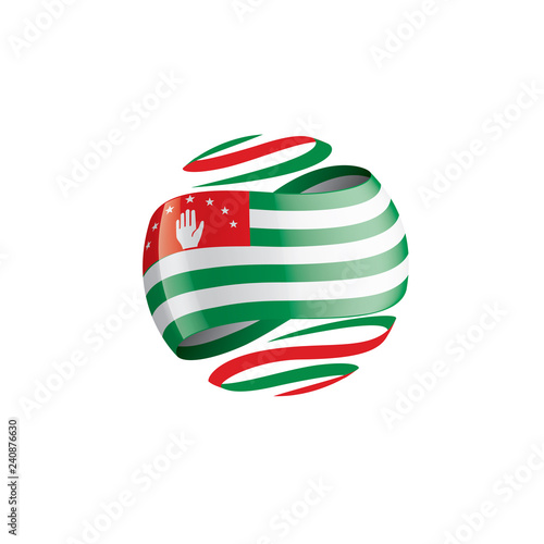 Abkhazia flag, vector illustration on a white background.