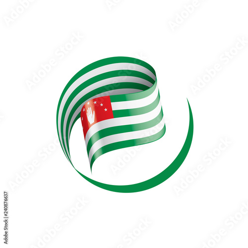 Abkhazia flag, vector illustration on a white background.